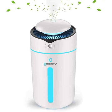 Umidificator de aer Ultrasonic Gemevo®, cu Difuzor aromaterapie, Alb
