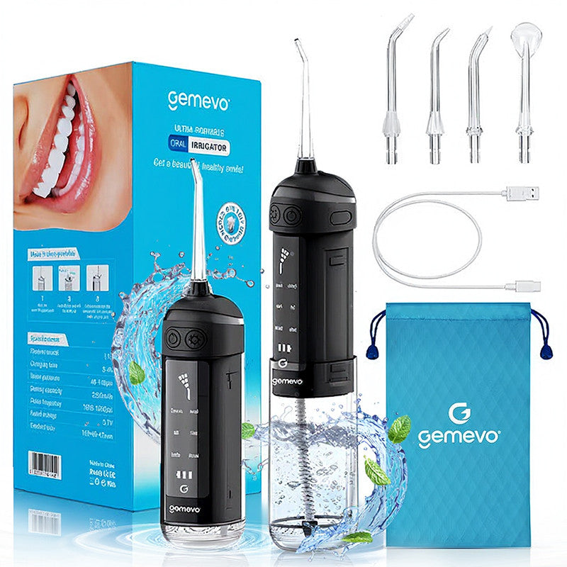 Irigator Oral Gemevo® Care, Ultra-Portabil, Negru