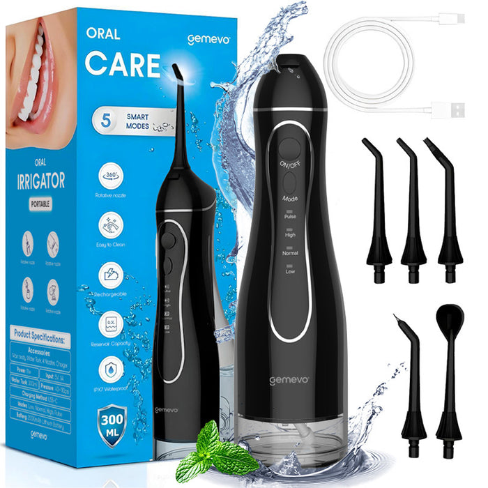 Irigator Oral Profesional Tip Dus Bucal Gemevo® ORAL CARE, Negru