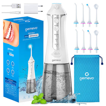 Irigator Oral Gemevo® Family, 3 Trepte de presiune, Alb/Gri