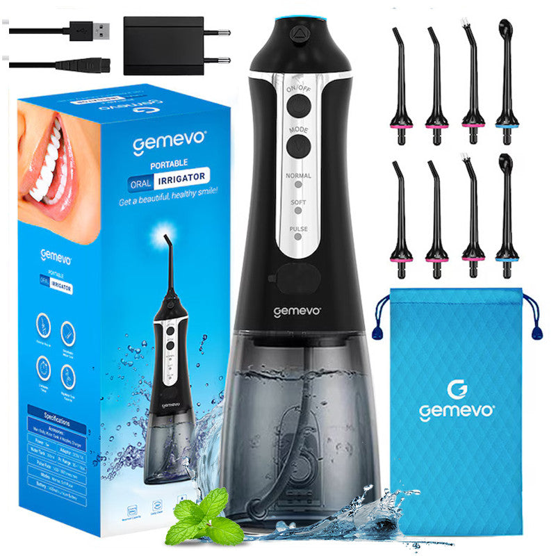 Irigator Oral Gemevo® Family, 3 Trepte de presiune, Negru