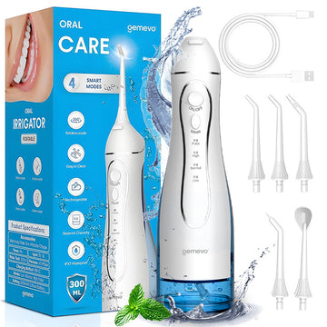 Irigator Oral Profesional Tip Dus Bucal Gemevo® ORAL CARE, Alb/Albastru